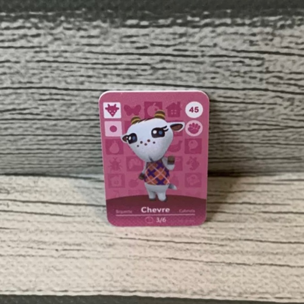 Animal Crossing Amiibo Mini NFC Card Chèvre #45 Scan In Villager ACNH Switch